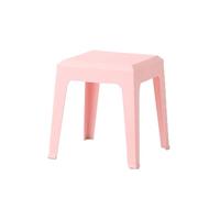 NTIYOU Poggiapiedi Sgabello quadrato in plastica ispessita semplice Sgabello basso impilabile Sgabelli for il cambio delle scarpe for la casa for la casa, soggiorno, camera da letto Sala(Pink)