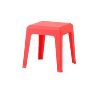 NTIYOU Poggiapiedi Sgabello quadrato in plastica ispessita semplice Sgabello basso impilabile Sgabelli for il cambio delle scarpe for la casa for la casa, soggiorno, camera da letto Sala(Red)