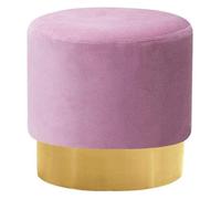 NTIYOU Poggiapiedi Supporto rotondo Poggiapiedi imbottito Pouf Pouf Sedia Divano Sgabello Rivestimento in tessuto Sfoderabile Flanella Aspetto (Rosa) Sala