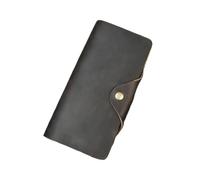 NTIYOU Portafogli Portafoglio in pelle Crazy Horse Trifold Porta carte di grande capacità Portamonete unisex stile lungo for monete Portamonete for carte Resistente allo strappo Durevole