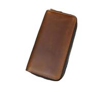 NTIYOU Portafogli Portafoglio in pelle da donna alla moda Tasca for monete vintage da uomo con cinturino con doppia cerniera in pelle Porta carte classico unisex Durevole