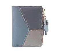 NTIYOU Portafogli Portafoglio in pelle da donna Portacarte pieghevole portatile Portamonete classico di grande capacità Tasca portamonete in pelle Pu da donna Durevole (Color : Blue, Size : 9x12cm)