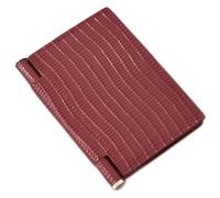 NTIYOU Portafogli Portafoglio in pelle da donna semplice Fibbia portatile Porta carte vintage 6 slot for carte Portamonete Tasca portamonete unisex Resistente allo strappo Durevole (Color : Wine Red)