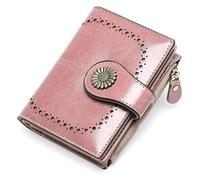 NTIYOU Portafogli Portafoglio Portafoglio da donna in pelle Porta carte da studente corto moda Multifunzione Portamonete da lavoro Mini portamonete Durevole (Color : Pink, Size : 10x12.5cm)