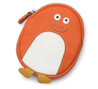 NTIYOU Portafogli Portafoglio Portafoglio da donna in pelle Porta carte multifunzione portatile Portamonete pinguino Tasca portamonete sottile di grande capacità unisex Durevole (Color : Orange)
