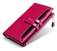 NTIYOU Portafogli Portafoglio Portafoglio da donna vintage in pelle stile classico lungo porta carte tascabile unisex resistente agli strappi Durevole (Color : Rose-1, Size : 10x19cm)