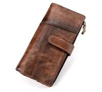 NTIYOU Portafogli Portafoglio Portafoglio in pelle da uomo Bifold Tasca for monete con cerniera Portamonete Zero Porta carte multiplo Porta carte casual Durevole (Color : Coffee, Size : 9x11cm)
