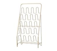 NTIYOU Scarpiere Scaffale for scarpe a 5 livelli Scaffale for scarpe da ingresso Organizzatore di stoccaggio Pantofole in metallo Scaffale for scarpe Scaffale for scarpe Porta d'ingresso(Gold)