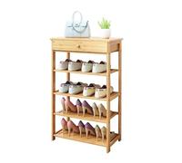 NTIYOU Scarpiere Scarpiera a 4 livelli con un cassetto Scaffale for scarpe Scaffali di stoccaggio Scaffali piatti indipendenti Scaffale for scarpe con ripiano multifunzione Porta d'ingresso