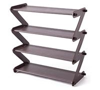 NTIYOU Scarpiere Scarpiera a 4 livelli Scarpiera in metallo Scaffale decorativo Libri for piante Stoccaggio di articoli vari for soggiorno Scaffale for scarpe da camera da letto Porta d'ingresso