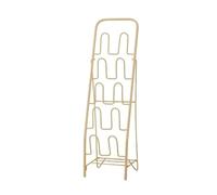NTIYOU Scarpiere Scarpiera a 5 livelli Scaffale for scarpe in metallo Scaffale moderno e semplice for riporre scarpe for pantofole e scarpiera piatta Porta d'ingresso(Gold,44 * 20 * 85cm)