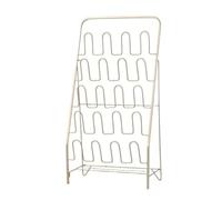 NTIYOU Scarpiere Scarpiera a 5 livelli Scaffale for scarpe in metallo Scaffale moderno e semplice for riporre scarpe for pantofole e scarpiera piatta Porta d'ingresso(Gold,24 * 20 * 85cm)