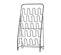 NTIYOU Scarpiere Scarpiera a 5 livelli Scaffale for scarpe in metallo Scaffale moderno e semplice for riporre scarpe for pantofole e scarpiera piatta Porta d'ingresso(Noir,24 * 20 * 85cm)