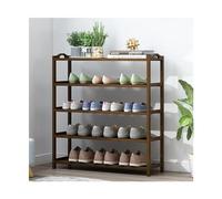 NTIYOU Scarpiere Scarpiera economica multistrato Scarpiera for la casa Scaffale for scarpe in bambù Organizzatore di stoccaggio for ingresso Porta d'ingresso(5 Layers-90cm)