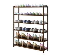NTIYOU Scarpiere Scarpiera economica multistrato Scarpiera for la casa Scaffale for scarpe in bambù Organizzatore di stoccaggio for ingresso Porta d'ingresso(6 Layers-80cm)
