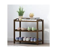 NTIYOU Scarpiere Scarpiera economica multistrato Scarpiera for la casa Scaffale for scarpe in bambù Organizzatore di stoccaggio for ingresso Porta d'ingresso(3 Layers-50cm)