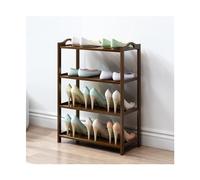 NTIYOU Scarpiere Scarpiera economica multistrato Scarpiera for la casa Scaffale for scarpe in bambù Organizzatore di stoccaggio for ingresso Porta d'ingresso(4 Layers-60cm)