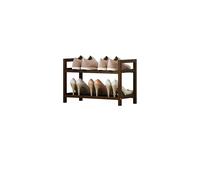 NTIYOU Scarpiere Scarpiera economica multistrato Scarpiera for la casa Scaffale for scarpe in bambù Organizzatore di stoccaggio for ingresso Porta d'ingresso(2 Layers-50cm)