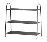 NTIYOU Scarpiere Scarpiera impilabile a 3 livelli, scarpiera multifunzionale autoportante for ingresso, scarpiera da corridoio Porta d'ingresso(Noir)
