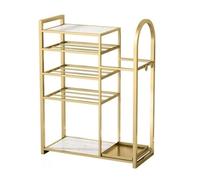 NTIYOU Scarpiere Scarpiera in ferro multistrato con portaombrelli Organizzatore for riporre le scarpe Ripiano for scarpe nel corridoio della camera da letto di casa Porta d'ingresso(Gold)