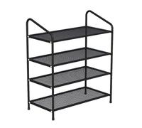 NTIYOU Scarpiere Scarpiera in metallo Scaffale for scarpe in rete di ferro Scaffali for organizer for soggiorno, ingresso, corridoio, camera da letto, scarpiera Porta d'ingresso(Noir,65 * 26 * 61cm)