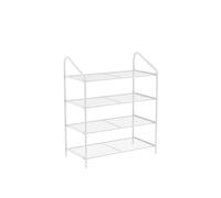 NTIYOU Scarpiere Scarpiera moderna e semplice in ferro Scaffale for scarpe multistrato Scarpiera for scarpe Organizzatore for scarpe for camera da letto Porta d'ingresso(Blanc,4 Tier)