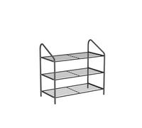 NTIYOU Scarpiere Scarpiera moderna e semplice in ferro Scaffale for scarpe multistrato Scarpiera for scarpe Organizzatore for scarpe for camera da letto Porta d'ingresso(Noir,3 Tier)
