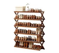NTIYOU Scarpiere Scarpiera pieghevole a 6 livelli Stoccaggio semplice Scaffale for scarpe portatile Installazione gratuita Scaffale for scarpe for dormitorio for la casa Porta d'ingresso