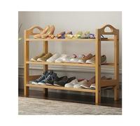 NTIYOU Scarpiere Scarpiera semplice multistrato Assemblaggio in bambù Piccola scarpiera Scaffale for scarpe Organizzatore di stoccaggio for ingresso Porta d'ingresso(3 Layers-50cm)
