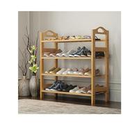 NTIYOU Scarpiere Scarpiera semplice multistrato Assemblaggio in bambù Piccola scarpiera Scaffale for scarpe Organizzatore di stoccaggio for ingresso Porta d'ingresso(4 Layers-50cm)