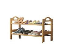 NTIYOU Scarpiere Scarpiera semplice multistrato Assemblaggio in bambù Piccola scarpiera Scaffale for scarpe Organizzatore di stoccaggio for ingresso Porta d'ingresso(2 Layers-70cm)