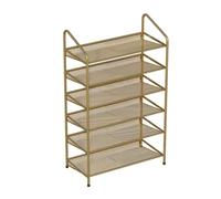 NTIYOU Scarpiere Semplice scarpiera in metallo, robusta scarpiera in ferro, organizer for riporre le scarpe, for l'ingresso, armadio, camera da letto, scarpiera Porta d'ingresso(Gold,65 * 26 * 92cm)