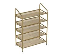 NTIYOU Scarpiere Semplice scarpiera in metallo, robusta scarpiera in ferro, organizer for riporre le scarpe, for l'ingresso, armadio, camera da letto, scarpiera Porta d'ingresso(Gold,65 * 26 * 77cm)