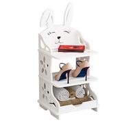 NTIYOU Scarpiere Solido portascarpe in legno, organizer for riporre le scarpe, portascarpe in piedi, scaffale for scarpe nel corridoio d'ingresso Porta d'ingresso(29cm*25cm*59cm)