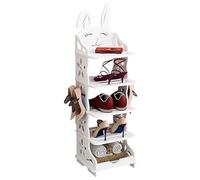 NTIYOU Scarpiere Solido portascarpe in legno, organizer for riporre le scarpe, portascarpe in piedi, scaffale for scarpe nel corridoio d'ingresso Porta d'ingresso(29cm*25cm*89cm)