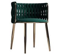 NTIYOU Sedia da scrivania da ufficio, comoda sedia da scrivania con cuscino in spugna, telaio in metallo, per camera da letto, studio, sedie, supporto lombare confortevole (verde scuro)