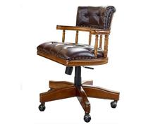 NTIYOU Sedia da scrivania in pelle, ergonomica, per computer, girevole, braccioli a nastro, comfort per sedie di gestione, lombare