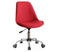 NTIYOU Sedia da scrivania regolabile in altezza, senza braccioli, sedia da computer per casa, sedia da ufficio confortevole, supporto lombare, comoda (rosso)