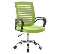 NTIYOU Sedia da ufficio, sedia da scrivania ergonomica, sedia da scrivania girevole in altezza, con braccioli, comode sedie comode (verde)