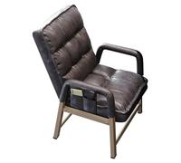 NTIYOU Sedia da ufficio, sedia ergonomica, comoda e ispessita, in spugna con bracciolo, sedia per computer di casa, buona stabilità (grigio scuro (pelle)
