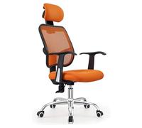 NTIYOU Sedia della scrivania Sedia da ufficio ergonomica, comoda sedia da computer, regolabile in altezza, con supporto for poggiatesta, cuscino rigido del sedile Comodo(Orange)
