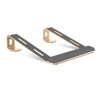 NTMY Supporto per computer portatile da scrivania con supporto per il polso, supporto per computer in alluminio, ventilato, ergonomico, per MacBook/HP/Dell/Acer/Lenovo, da 10 a 17,3 pollici, oro