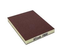 NTools GSD Spugne Abrasive Grana 800 - Set da 20 Pezzi | Spugna Abrasiva per Legno, Plastica e Metalli, Vernici e Primer, per Carteggiatura Manuale, Uso a Secco e a Umido