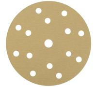 NTools HMF 7, carta vetrata da 150 mm, velcro, grana 320, dischi abrasivi da 150 mm, velcro, 15 fori, per levigatrice orbitale rotonda, cuscinetti per dischi abrasivi all'ossido di alluminio, grana