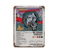 NTRECS MF Doom - Poster con album "Operation Doomsday", 2 poster retrò, in metallo, stile chic, retrò, pittura in ferro, decorazione da parete, per bar, grotte, bar, famiglie, garage, 30 x 40 cm