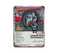 NTRECS MF Doom Poster Operation Doomsday Tracklist album poster retrò metallo latta poster chic art retrò pittura ferro pittura bar grotta caffè famiglia garage poster decorazione da parete 30 x 40 cm