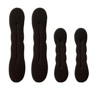 NTRUXZP 4 Pezzi Chignon per Ciambella, Fantastico strumento per la creazione rapida di chignon, magico articolo per raccogliere i capelli in modo semplice e veloce, Nero, 2 piccoli, 2 grandi