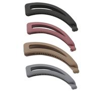 NTRUXZP 4 Pezzi fermagli a forma di banana francese, per capelli a coda di pesce,pettini e clip a banana rotonde flessibili per coda di cavallo accessori per lo styling dei capelli per donne e ragazze