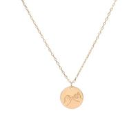 NTRUXZP Collana Cerchio Placcata Oro, Collana Minimal con Pendente Disco Tondo Design Geometrico Minimal,Regalo Romantico per Coppia Lui Lei Fidanzato Fidanzata