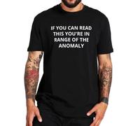 NTUSLFPG If You Can Read This You're in Range of The T Shirt Funny Phrase Introverts Humor Gift Tee Tops 100% Cotton Soft Tops Black L
